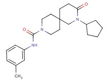 2-cyclopentyl-N-(3-methylphenyl)-3-oxo-2,9-diazaspiro[5.5]undecane-9-carboxamide