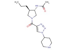 N-(rel-(3S,4R)-1-{[1-(4-piperidinyl)-1H-1,2,3-triazol-4-yl]carbonyl}-4-propyl-3-pyrrolidinyl)acetamide hydrochloride