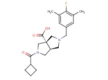 (3aS*,6aS*)-2-(cyclobutylcarbonyl)-5-(4-fluoro-3,5-dimethylbenzyl)hexahydropyrrolo[3,4-c]pyrrole-3a(1H)-carboxylic acid