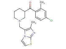 (4-chloro-2-methylphenyl){1-[(6-methylimidazo[2,1-b][1,3]thiazol-5-yl)methyl]-3-piperidinyl}methanone