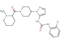 N-(2-chlorophenyl)-N'-(1-{1-[(1-methyl-2-piperidinyl)carbonyl]-4-piperidinyl}-1H-pyrazol-5-yl)urea