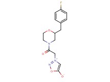 3-{2-[2-(4-fluorobenzyl)-4-morpholinyl]-2-oxoethyl}-1,2,3-oxadiazol-3-ium-5-olate
