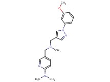 5-{[{[1-(3-methoxyphenyl)-1H-pyrazol-4-yl]methyl}(methyl)amino]methyl}-N,N-dimethyl-2-pyridinamine