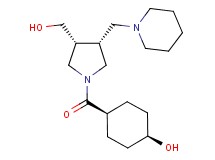 cis-4-{[(3R*,4R*)-3-(hydroxymethyl)-4-(1-piperidinylmethyl)-1-pyrrolidinyl]carbonyl}cyclohexanol