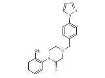 1-(2-methylphenyl)-4-[4-(1H-pyrazol-1-yl)benzyl]-2-piperazinone