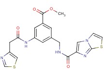 methyl 3-{[(imidazo[2,1-b][1,3]thiazol-6-ylcarbonyl)amino]methyl}-5-[(1,3-thiazol-4-ylacetyl)amino]benzoate