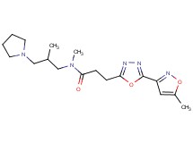 N-methyl-3-[5-(5-methyl-3-isoxazolyl)-1,3,4-oxadiazol-2-yl]-N-[2-methyl-3-(1-pyrrolidinyl)propyl]propanamide