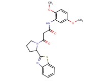 3-[2-(1,3-benzothiazol-2-yl)pyrrolidin-1-yl]-N-(2,5-dimethoxyphenyl)-3-oxopropanamide