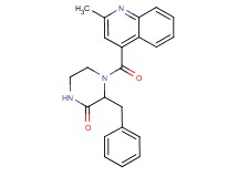 3-benzyl-4-[(2-methylquinolin-4-yl)carbonyl]piperazin-2-one