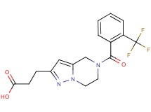 3-{5-[2-(trifluoromethyl)benzoyl]-4,5,6,7-tetrahydropyrazolo[1,5-a]pyrazin-2-yl}propanoic acid