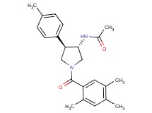 N-[(3S*,4R*)-4-(4-methylphenyl)-1-(2,4,5-trimethylbenzoyl)-3-pyrrolidinyl]acetamide