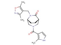 (1S*,5R*)-6-[(3,5-dimethylisoxazol-4-yl)methyl]-3-[(2-methyl-1H-pyrrol-3-yl)carbonyl]-3,6-diazabicyclo[3.2.2]nonan-7-one