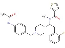 N-[1-{1-[4-(acetylamino)benzyl]-4-piperidinyl}-2-(2-fluorophenyl)ethyl]-N-methyl-3-thiophenecarboxamide