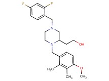 2-[4-(2,4-difluorobenzyl)-1-(4-methoxy-2,3-dimethylbenzyl)-2-piperazinyl]ethanol