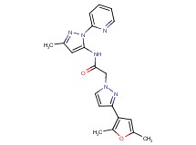 2-[3-(2,5-dimethyl-3-furyl)-1H-pyrazol-1-yl]-N-[3-methyl-1-(2-pyridinyl)-1H-pyrazol-5-yl]acetamide