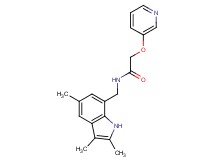 2-(pyridin-3-yloxy)-N-[(2,3,5-trimethyl-1H-indol-7-yl)methyl]acetamide