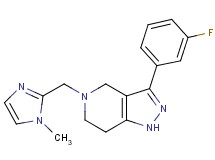 3-(3-fluorophenyl)-5-[(1-methyl-1H-imidazol-2-yl)methyl]-4,5,6,7-tetrahydro-1H-pyrazolo[4,3-c]pyridine