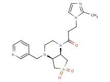 (4aS*,7aR*)-1-[3-(2-methyl-1H-imidazol-1-yl)propanoyl]-4-(pyridin-3-ylmethyl)octahydrothieno[3,4-b]pyrazine 6,6-dioxide