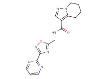 N-[(3-pyrimidin-2-yl-1,2,4-oxadiazol-5-yl)methyl]-4,5,6,7-tetrahydropyrazolo[1,5-a]pyridine-3-carboxamide