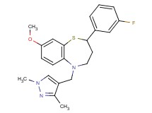 5-[(1,3-dimethyl-1H-pyrazol-4-yl)methyl]-2-(3-fluorophenyl)-8-methoxy-2,3,4,5-tetrahydro-1,5-benzothiazepine