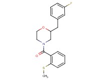 2-(3-fluorobenzyl)-4-[2-(methylthio)benzoyl]morpholine