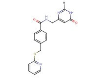 N-[(6-oxo-1,6-dihydropyrimidin-4-yl)methyl]-4-[(pyridin-2-ylthio)methyl]benzamide