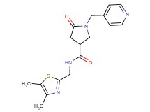 N-[(4,5-dimethyl-1,3-thiazol-2-yl)methyl]-5-oxo-1-(4-pyridinylmethyl)-3-pyrrolidinecarboxamide