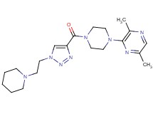2,5-dimethyl-3-[4-({1-[2-(1-piperidinyl)ethyl]-1H-1,2,3-triazol-4-yl}carbonyl)-1-piperazinyl]pyrazine