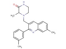 3-methyl-4-{[7-methyl-2-(3-methylphenyl)-3-quinolinyl]methyl}-2-piperazinone