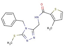 N-{[4-benzyl-5-(methylthio)-4H-1,2,4-triazol-3-yl]methyl}-3-methyl-2-thiophenecarboxamide