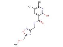 2-hydroxy-N-{[5-(methoxymethyl)-1,2,4-oxadiazol-3-yl]methyl}-5,6-dimethylnicotinamide
