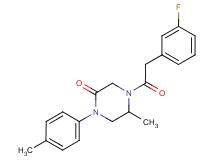 4-[(3-fluorophenyl)acetyl]-5-methyl-1-(4-methylphenyl)-2-piperazinone