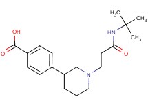 4-{1-[3-(tert-butylamino)-3-oxopropyl]piperidin-3-yl}benzoic acid