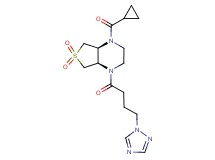 (4aR*,7aS*)-1-(cyclopropylcarbonyl)-4-[4-(1H-1,2,4-triazol-1-yl)butanoyl]octahydrothieno[3,4-b]pyrazine 6,6-dioxide