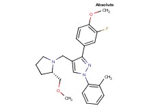 3-(3-fluoro-4-methoxyphenyl)-4-{[(2S)-2-(methoxymethyl)-1-pyrrolidinyl]methyl}-1-(2-methylphenyl)-1H-pyrazole