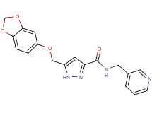 5-[(1,3-benzodioxol-5-yloxy)methyl]-N-(3-pyridinylmethyl)-1H-pyrazole-3-carboxamide