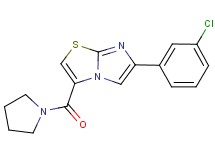6-(3-chlorophenyl)-3-(1-pyrrolidinylcarbonyl)imidazo[2,1-b][1,3]thiazole