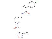 1-(4-chlorophenyl)-N-({1-[(4-methyl-1,2,5-oxadiazol-3-yl)acetyl]-3-piperidinyl}methyl)cyclopropanecarboxamide