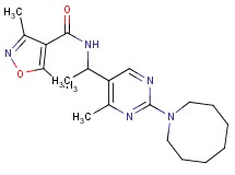 N-{1-[2-(1-azocanyl)-4-methyl-5-pyrimidinyl]ethyl}-3,5-dimethyl-4-isoxazolecarboxamide