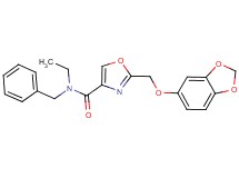 2-[(1,3-benzodioxol-5-yloxy)methyl]-N-benzyl-N-ethyl-1,3-oxazole-4-carboxamide