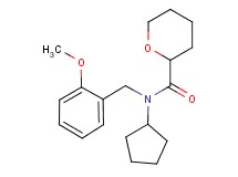 N-cyclopentyl-N-(2-methoxybenzyl)tetrahydro-2H-pyran-2-carboxamide