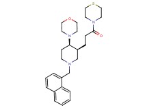 4-{(3S*,4R*)-1-(1-naphthylmethyl)-3-[3-oxo-3-(4-thiomorpholinyl)propyl]-4-piperidinyl}morpholine