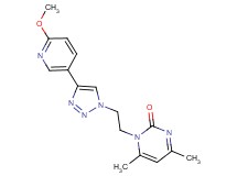1-{2-[4-(6-methoxypyridin-3-yl)-1H-1,2,3-triazol-1-yl]ethyl}-4,6-dimethylpyrimidin-2(1H)-one