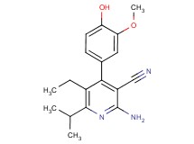 2-amino-5-ethyl-4-(4-hydroxy-3-methoxyphenyl)-6-isopropylnicotinonitrile