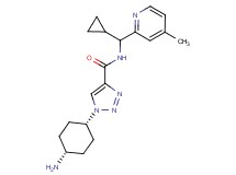1-(cis-4-aminocyclohexyl)-N-[cyclopropyl(4-methylpyridin-2-yl)methyl]-1H-1,2,3-triazole-4-carboxamide