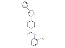 N-(2-methylphenyl)-4-[4-(3-thienyl)-1H-1,2,3-triazol-1-yl]piperidine-1-carboxamide