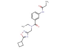 N-[(5-cyclobutyl-1,2,4-oxadiazol-3-yl)methyl]-N-ethyl-3-(propionylamino)benzamide