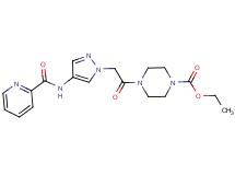 ethyl 4-({4-[(2-pyridinylcarbonyl)amino]-1H-pyrazol-1-yl}acetyl)-1-piperazinecarboxylate