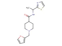 1-(2-furylmethyl)-N-[1-(1,3-thiazol-2-yl)ethyl]piperidine-4-carboxamide