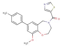 9-methoxy-7-(4-methylphenyl)-4-(1,3-thiazol-5-ylcarbonyl)-2,3,4,5-tetrahydro-1,4-benzoxazepine
